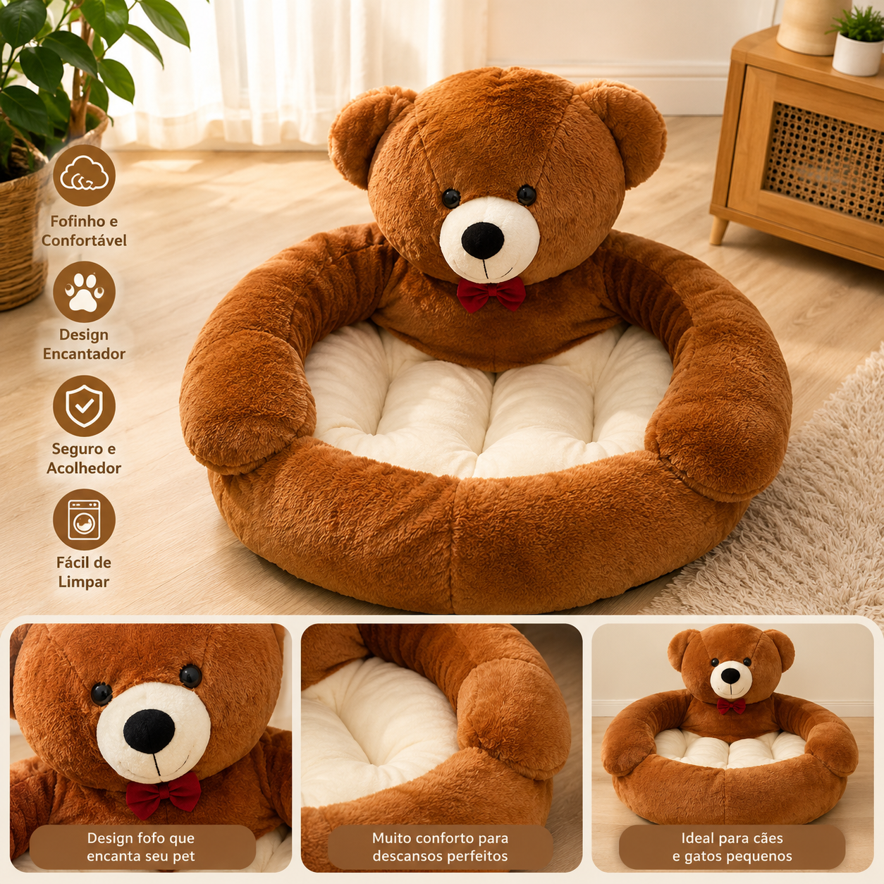 Cama Pet Pelúcia Caminha Cachorro Gato Premium