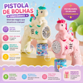 Pistola de Bolhas de Sabão Unicórnio Automática – Vários Estilos Coloridos para Crianças