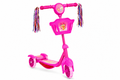 Patinete Infantil 3 Rodas com Led, Som e Cesta – Menino e Menina