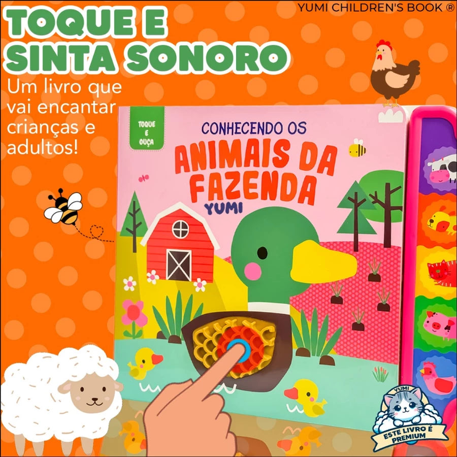Livro Sensorial Bebê – Toque e Ouça com Sons e Texturas | Coleção Premium Educativa