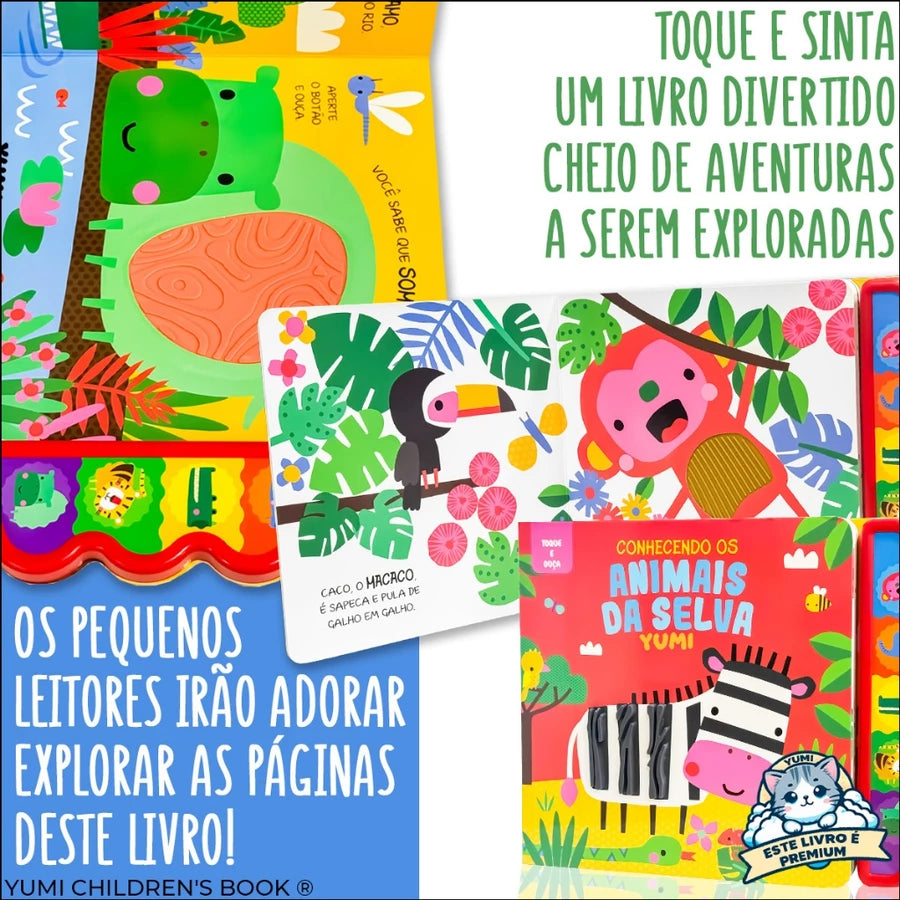 Livro Sensorial Bebê – Toque e Ouça com Sons e Texturas | Coleção Premium Educativa