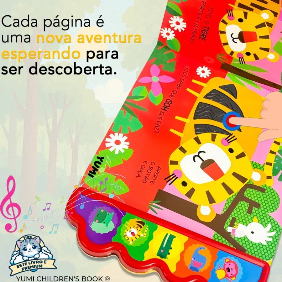 Livro Sensorial Bebê – Toque e Ouça com Sons e Texturas | Coleção Premium Educativa
