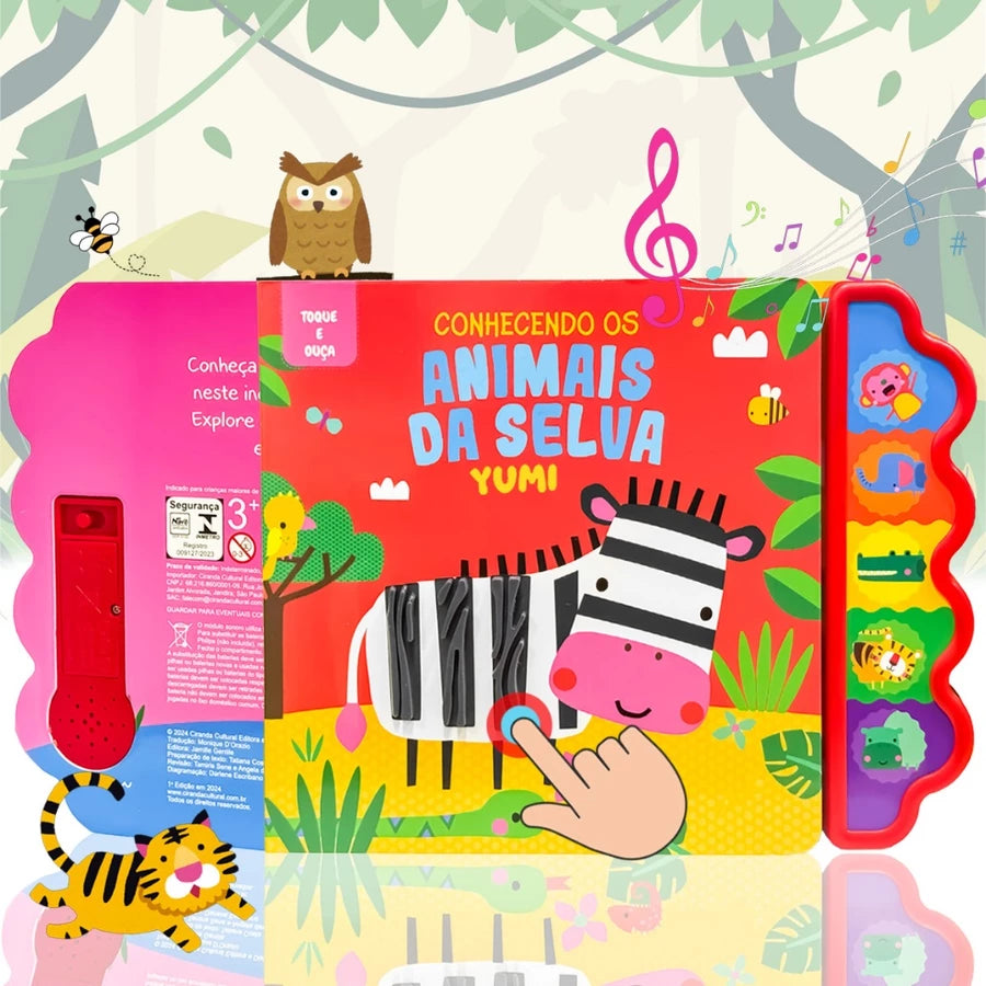 Livro Sensorial Bebê – Toque e Ouça com Sons e Texturas | Coleção Premium Educativa