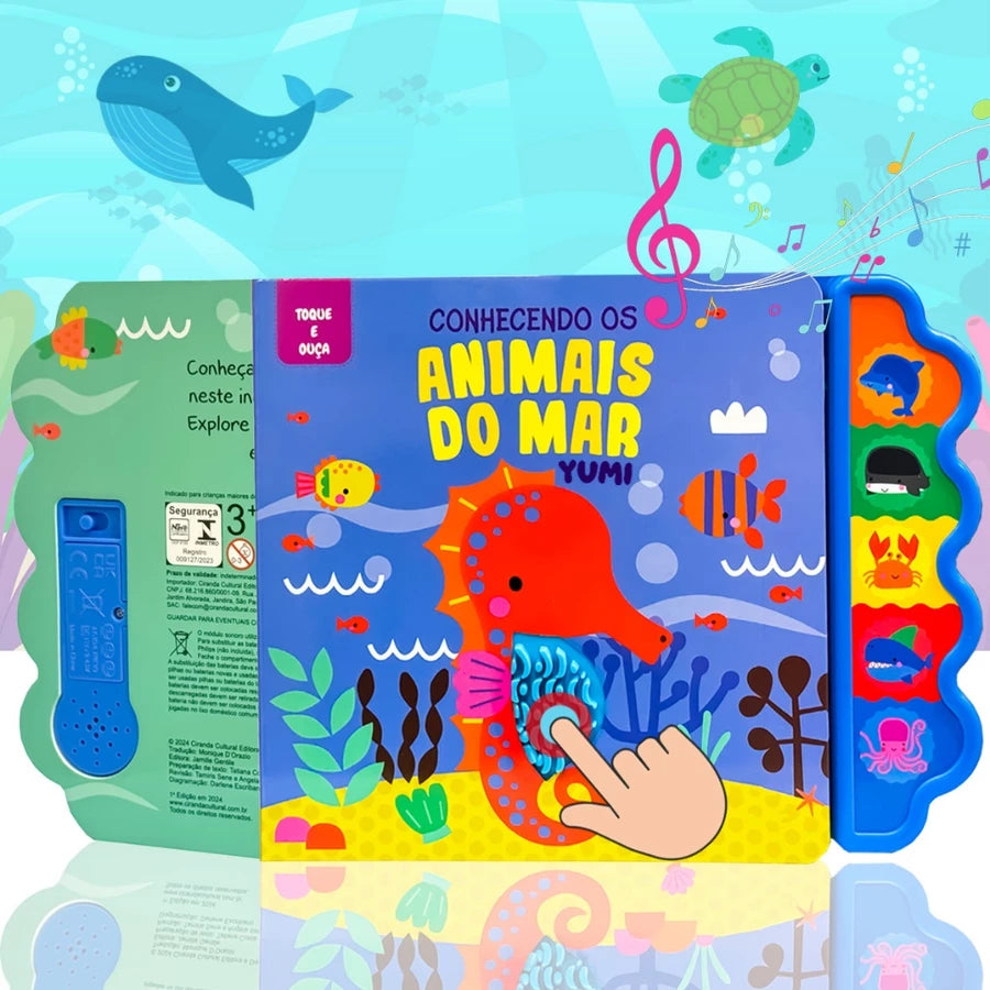 Livro Sensorial Bebê – Toque e Ouça com Sons e Texturas | Coleção Premium Educativa