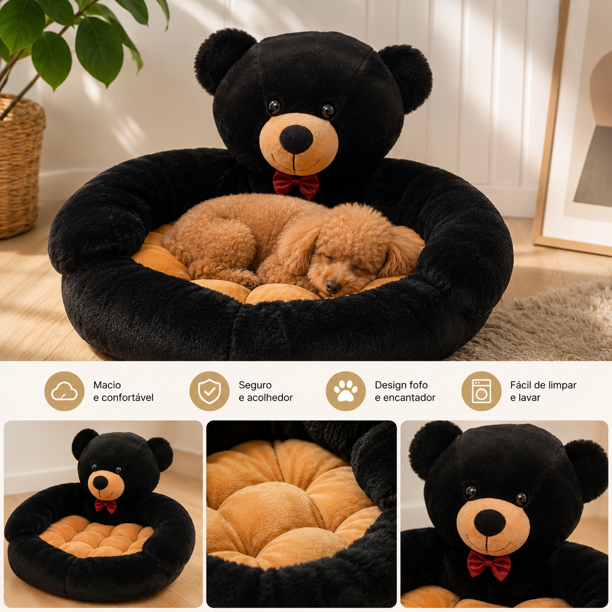 Cama Pet Pelúcia Caminha Cachorro Gato Premium